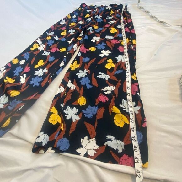 Just Floral Print Palazzo Pants Woman’s Sz L Loose Wide Leg Garden girl - Picture 5 of 10